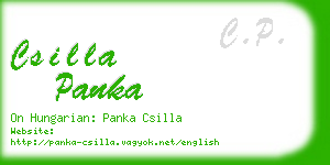 csilla panka business card